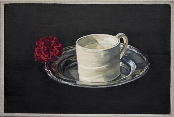 La tasse et la rose rouge, 2014 par Dominique Renson